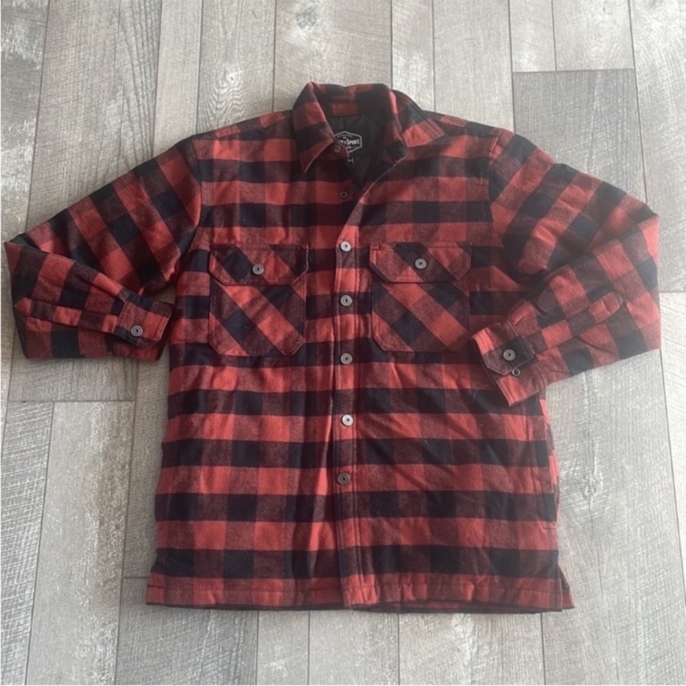 Farm and Fleet Work and Sport Size Medium Quilted Flannel Outdoor Jacket
